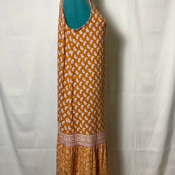 J. Jill Women's Flounced Hem Paisley Print Maxi Dress size MP - Picture 4 of 6